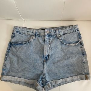 High rise jean shorts